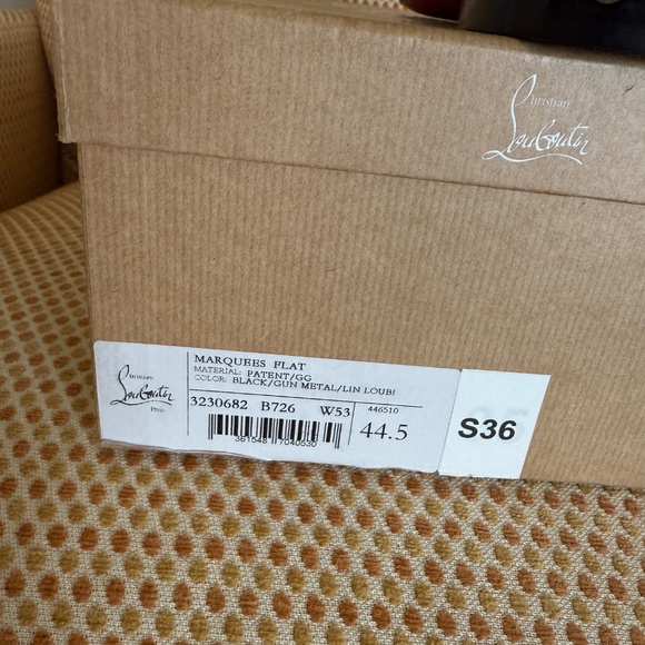 Christian Louboutin Marquees Flat Black Patent Leather Dress Loafer Shoe sz 44.5 - Picture 11 of 15
